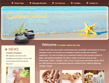 Tablet Screenshot of goldenislanddayspa.com